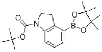 MC92438 tert-Butyl 4-(4,4,5,5-tetraMethyl-1,3,2-dioxaborolan-2-yl)indoline-1-carboxylate 1235451-62-3 1H-吲哚-1-甲酸, 2,3-二氢-4-(4,4,5,5-四甲基-1,3,2-二氧杂环己硼烷-2-基)-, 1,1-二甲基乙酯