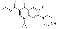 MC90690 3-Quinolinecarboxylic acid, 1-cyclopropyl-6-fluoro-1,4-dihydro-4-oxo-7-(1-piperazinyl)-, ethyl ester 105404-65-7 1-环丙基-6-氟-4-氧代-7-哌嗪基-1,4-二氢-喹啉-3-羧酸乙酯