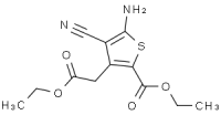 MC73927 Ethyl 5-amino-4-cyano-3-(2-ethoxy-2-oxoethyl)thiophene-2-carboxylate 58168-20-0 5-氨基-4-氰基-3-(2-乙氧基-2-羧甲基)-2-噻吩甲酸乙酯