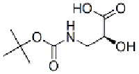 MC73123 Propanoic acid, 3-[[(1,1-dimethylethoxy)carbonyl]amino]-2-hydroxy-, (2S)- 52558-24-4 3-叔丁氧羰基氨基-(S)-2-羟基丙酸