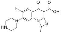 MC91265 6-Fluoro-1-methyl-4-oxo-7-(1-piperazinyl)-4H-[1,3]thiazeto[3,2-a]quinoline-3-carboxylic acid 112984-60-8 6-氟-7-哌嗪-1-甲基-4-氧代-[1,3]硫氮杂环[3,2-a]喹啉-3-羧酸
