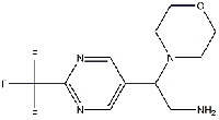 MC79885 2-morpholino-2-(2-(trifluoromethyl)pyrimidin-5-yl)ethanamine 1192570-20-9 BETA-[2-三氟甲基-5-嘧啶基]-4-吗啉乙胺