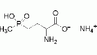 MC25372   草铵膦;4-[羟基(甲基)膦酰基]-DL-高丙氨酸;2-氨基-4-[羟基(甲基)膦酰基]丁酸铵盐，DL-草胺膦  [77182-82-2]  