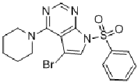 MC38192  7-Benzenesulfonyl-5-bromo-4-piperidin-1-yl-7H-pyrrolo[2,3-d]pyrimidine  [252723-23-2]