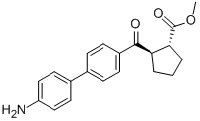 MC87556 CYCLOPENTANECARBOXYLIC ACID, 2-[(4'-AMINO[1,1'-BIPHENYL]-4-YL)CARBONYL]-, METHYL ESTER, (1R,2R)- 959123-13-8 CYCLOPENTANECARBOXYLIC ACID, 2-[(4'-AMINO[1,1'-BIPHENYL]-4-YL)CARBONYL]-, METHYL ESTER, (1R,2R)-