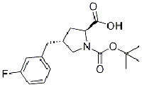 MC79294 (2S,4R)-1-(tert-butoxycarbonyl)-4-(3-fluorobenzyl)pyrrolidine-2-carboxylic acid 959579-74-9 (2S,4R)-1-(tert-butoxycarbonyl)-4-(3-fluorobenzyl)pyrrolidine-2-carboxylic acid