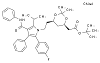 MC92671 Tert-Butyl (4R,6R)-2-[[[6-(2-4-Fluorophenyl)-5-Isopropyl-3-Phenyl-4-(Phenylcarbamoyl)Pyrrol-1-yl]Ethyl]-2,2-Dimethyl-1,3-Dioxan-4-yl]Acetate 125971-95-1 阿伐他汀钙(L-1)