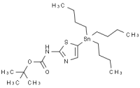 MC97268 2-Amino-5-(Tributylstannyl)-1,3-Thiazole, 2-Boc Protected 243972-26-1 [5-(三丁基锡)噻唑-2-基]氨基甲酸叔丁酯