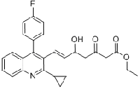 MC94187 Ethyl (E)-7-[4-(4'-fluorophenyl)-2-(cyclopropyl)-3-quinolinyl]-5-hydroxy-3-oxo-6-heptenoate 148901-69-3 (E)-7-[2-环丙基-4-(4-氟苯基)-3-喹啉基]-5-羟基-3-氧代-6-庚烯酸乙酯