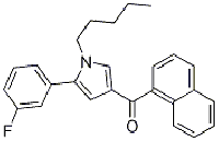 MC78554 (5-(3-fluorophenyl)-1-pentyl-1H-pyrrol-3-yl)(naphthalen-1-yl)Methanone 914458-31-4 (5-(3-氟苯基)-1-戊基-1H-吡咯-3-基)(萘-1-基)甲酮