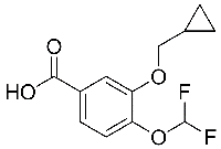MC62368 3-(Cyclopropylmethoxy)-4-(Difluoromethoxy)Benzoic Acid 162401-62-9 3-环丙甲氧基-4-二氟甲氧基苯甲酸