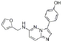 MC87331 4-[6-[[(Furan-2-yl)methyl]amino]imidazo[1,2-b]pyridazin-3-yl]phenol 928333-30-6 4-[6-[[(呋喃-2-基)甲基]氨基]咪唑并[1,2-B]哒嗪-3-基]苯酚