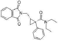MC90672 cis-2-[(1,3-Dihydro-1,3-dioxo-2H-isoindol-2-yl)methyl-N,N-diethyl-1-phenylcyclopropanecarboxamide 105310-75-6 顺式-2-[(1,3-二氢-1,3-二氧-2H-异吲哚-2-基)甲基-N,N-二乙基-1-苯基环丙烷甲酰胺