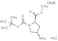 MC95163 Boc-Cis-4-Amino-L-Proline Methyl Ester Hydrochloride Salt 171110-72-8 (2S,4S)-1-叔丁基 2-甲基 4-氨基吡咯烷-1,2-二甲酸酯盐酸盐