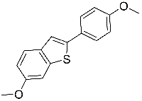 MC67194 6-Methoxy-2-(4-methoxyphenyl)benzobithiophene 63675-74-1 6-甲氧基-2-(4-甲氧苯基)苯并噻吩