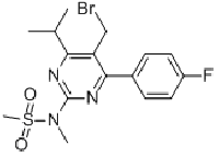 MC76558 5-(Bromomethyl)-4-(4-fluorophenyl)-6-isopropyl-2-[methyl(methylsulfonyl)amino]pyrimidine 799842-07-2 5-(溴甲基)-4-(4-氟苯基)-6-异丙基-2-[甲基(甲磺酰)氨基]嘧啶