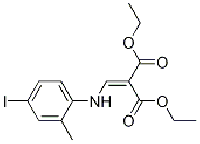 MC87510 diethyl 2-((4-iodo-2-MethylphenylaMino)Methylene)Malonate 951006-38-5 diethyl 2-((4-iodo-2-MethylphenylaMino)Methylene)Malonate