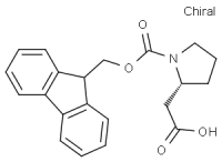 MC96037 (R)-2-(1-(((9H-Fluoren-9-yl)methoxy)carbonyl)pyrrolidin-2-yl)acetic acid Fmoc-D-beta-homoproline 193693-61-7 (R)-N-FMOC-吡咯烷-2-乙酸