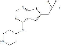 MC37668  N-(Piperidin-4-Yl)-6-(2,2,2-Trifluoroethyl)Thieno[2,3-D]Pyrimidin-4-Amine  [1628317-93-0]