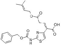 MC91427 2-[2-[[(Phenylmethoxy)carbonyl]amino]-4-thiazolyl]-2-pentenedioic acid 5-(3-methyl-2-butenyl) ester 115065-79-7 头孢布烯侧链