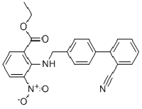 MC93454 2-[[(2'-Cyano[1,1'-biphenyl]-4-yl)methyl]amino]-3-nitro-benzoic acid ethyl ester 136285-67-1 2-[[(2'-氰基联苯-4-基)甲基]氨基]-3-硝基苯甲酸乙酯