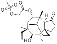 MC74268 2-[(Methylsulfonyl)oxy]acetic acid (3aS,4R,5S,6S,8R,9R,9aR,10R)-6-ethenyldecahydro-5-hydroxy-4,6,9,10-tetramethyl-1-oxo-3a,9-propano-3aH-cyclopentacycloocten-8-yl ester 60924-38-1 截短侧耳素-22-甲磺酸酯