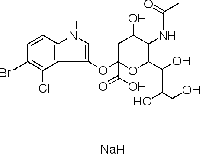 MC43251  5-溴-4-氯-3-吲哚-α-D-N-乙酰神经氨酸钠盐  [160369-85-7]