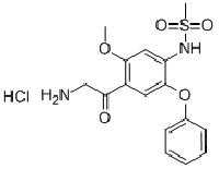 MC94214 N-(4-(2-aminoacetyl)-5-methoxy-2-phenoxyphenyl)methanesulfonamide hydrochloride 149436-41-9 2-氨基-1-(2-甲氧基-4-甲磺酰胺基-5-苯氧基苯基)乙酮盐酸盐