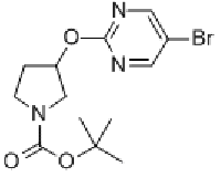 MC78480 3-(5-BROMOPYRIMIDIN-2-YLOXY)PYRROLIDINE-1-CARBOXYLIC ACID TERT-BUTYL ESTER 914347-79-8 3-(5-溴嘧啶-2-氧基)吡咯烷-1-甲酸叔丁酯