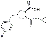 MC79298 (2S,4R)-1-(tert-butoxycarbonyl)-4-(4-fluorobenzyl)pyrrolidine-2-carboxylic acid 959583-52-9 (2S,4R)-1-(tert-butoxycarbonyl)-4-(4-fluorobenzyl)pyrrolidine-2-carboxylic acid