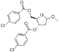MC87615 1-Me-3,5-O-bis(p-cl-bz)- 2-deoxy-D-ribofuranoside 99886-53-0 1-甲基-2-脱氧-3,5-二 -O-对氯苯甲酰基-D-核糖