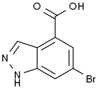 MC77876 6-BROMO-(1H)INDAZOLE-4-CARBOXYLIC ACID 885523-08-0 6-溴-1H-吲唑-4-甲酸