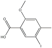 MC92472 Benzoic acid, 5-iodo-2-methoxy-4-methyl- 1241674-09-8 5-碘-2-甲氧基-4-甲基-苯甲酸