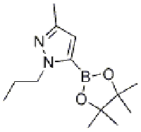 MC39413  3-methyl-1-propyl-5-(4,4,5,5-tetramethyl-1,3,2-dioxaborolan-2-yl)-1H-pyrazole  [847818-80-8]