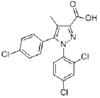 MC94798 5-(4-Chlorophenyl)-1-(2,4-dichlorophenyl)-4-methylpyrazole-3-carboxylic acid 162758-35-2 1-(2,4-二氯苯基)-5-对氯苯基-4-甲基-吡唑-3-甲酸