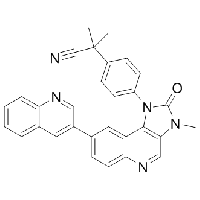 MC51784  2-甲基-2-[4-[3-甲基-2-氧代-8-(喹啉-3-基)-2,3-二氢咪唑并[4,5-C]喹啉-1-基]苯基]丙腈  [915019-65-7]