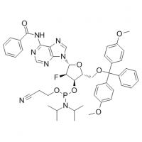 MC93478 Adenosine, N-benzoyl-5'-O-[bis(4-methoxyphenyl)phenylmethyl]-2'-deoxy-2'-fluoro-, 3'-[2-cyanoethyl N,N-bis(1-methylethyl)phosphoramidite] 136834-22-5 Adenosine, N-benzoyl-5'-O-[bis(4-methoxyphenyl)phenylmethyl]-2'-deoxy-2'-fluoro-, 3'-[2-cyanoethy