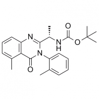 MC87382 Carbamic acid, N-[(1S)-1-[3,4-dihydro-5-methyl-3-(2-methylphenyl)-4-oxo-2-quinazolinyl]ethyl]-, 1,1-dimethylethyl ester 936024-96-3 Carbamic acid, N-[(1S)-1-[3,4-dihydro-5-methyl-3-(2-methylphenyl)-4-oxo-2-quinazolinyl]ethyl]-, 1,1-dimethylethyl e