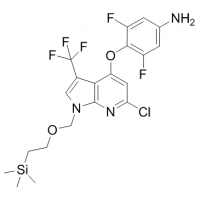 MC87100 Benzenamine, 4-[[6-chloro-3-(trifluoromethyl)-1-[[2-(trimethylsilyl)ethoxy]methyl]-1H-pyrrolo[2,3-b]pyridin-4-yl]oxy]-3,5-difluoro- 892414-55-0 Benzenamine, 4-[[6-chloro-3-(trifluoromethyl)-1-[[2-(trimethylsilyl)ethoxy]methyl]-1H-pyrrolo[2,3-b]pyr