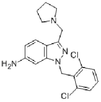 MC98350 1-(2,6-DICHLORO-BENZYL)-3-PYRROLIDIN-1-YLMETHYL-1H-INDAZOL-6-YLAMINE 315203-39-5 1-(2,6-DICHLORO-BENZYL)-3-PYRROLIDIN-1-YLMETHYL-1H-INDAZOL-6-YLAMINE