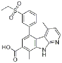 MC87365 5-(3-(ethylsulfonyl)phenyl)-4,8-diMethyl-9H-pyrido[2,3-b]indole-7-carboxylic acid 934542-76-4 5-(3-(ethylsulfonyl)phenyl)-4,8-diMethyl-9H-pyrido[2,3-b]indole-7-carboxylic acid