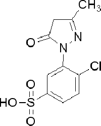 MC51559  1-(2-氯基-5-磺酸苯基)-3-甲基-5-吡唑酮（25CSMP）  [88-76-6]