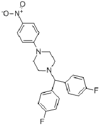 MC77107 1-[BIS(4-FLUOROPHENYL)METHYL]-4-(4-NITROPHENYL)PIPERAZINE 851472-82-7 1-[双(4-氟苯基)甲基]-4-(4-硝基苯基)哌嗪
