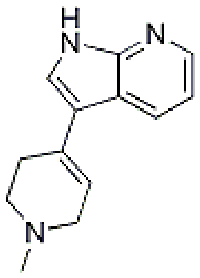 MC98518 3-(1-Methyl-1,2,3,6-tetrahydropyridin-4-yl)-1H-pyrrolo[2,3-b]pyridine 325975-67-5 3-(1,2,3,6-四氢-1-甲基-4-吡啶)-1H-吡咯并[2,3-b]吡啶