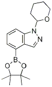 MC87540 1-(tetrahydro-2H-pyran-2-yl)-4-(4,4,5,5-tetraMethyl-1,3,2-dioxaborolan-2-yl)-1H-indazole 956388-05-9 1-(四氢-2H-吡喃-2-基)-4-(4,4,5,5-四甲基-1,3,2-二噁硼烷-2-基)-1H-吲唑