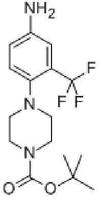 MC96046 4-(4-AMINO-2-TRIFLUOROMETHYL-PHENYL)-PIPERAZINE-1-CARBOXYLIC ACID TERT-BUTYL ESTER 193902-87-3 4-(4-氨基-2-三氟甲基-苯基)-哌嗪-1-甲酸 叔丁基 酯