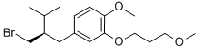 MC95245 2-(3-Methoxypropoxy)-4-((R)-2-(bromomethyl)-3-methylbutyl)-1-methoxybenzene 172900-69-5 2-(3-甲氧基丙氧基)-4-((R)-2-(溴甲基)-3-甲基丁基)-1-甲氧基苯