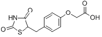 MC95515 Acetic acid, 2-[4-[(2,4-dioxo-5-thiazolidinyl)methyl]phenoxy]- 179087-93-5 4-(2,4-二氧代噻唑啉-5-基甲基)苯氧乙酸
