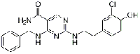 MC87276 5-PyriMidinecarboxaMide, 2-[[2-(3-chloro-4-hydroxyphenyl)ethyl]aMino]-4-[(phenylMethyl)aMino]- 919486-40-1 5-PyriMidinecarboxaMide, 2-[[2-(3-chloro-4-hydroxyphenyl)ethyl]aMino]-4-[(phenylMethyl)aMino]-