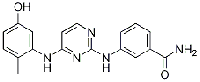 MC87474 BenzaMide, 3-[[4-[(5-hydroxy-2-Methylphenyl)aMino]-2-pyriMidinyl]aMino]- 944795-06-6 3-[[4-[(5-羟基-2-甲基苯基)氨基]-2-嘧啶基]氨基]苯甲酰胺